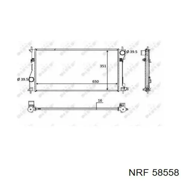 58558 NRF Radiador de esfriamento de motor