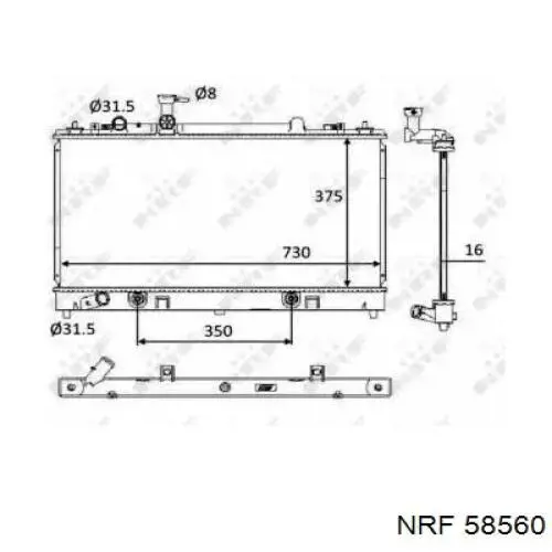 Compre L3AL15200 Mazda Radiador de esfriamento de motor
