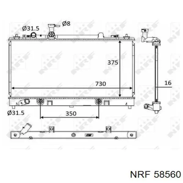 Radiador de esfriamento de motor Mazda L3AL15200 preço, a partir de 83,01 USD