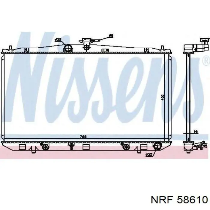 Radiador de esfriamento de motor NRF 58610 preço, a partir de 153,02 USD