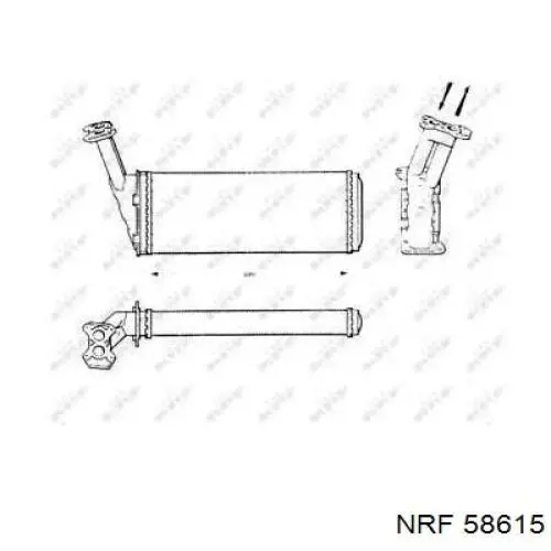 Radiador de forno (de aquecedor) NRF 58615 preço, a partir de 31,94 USD