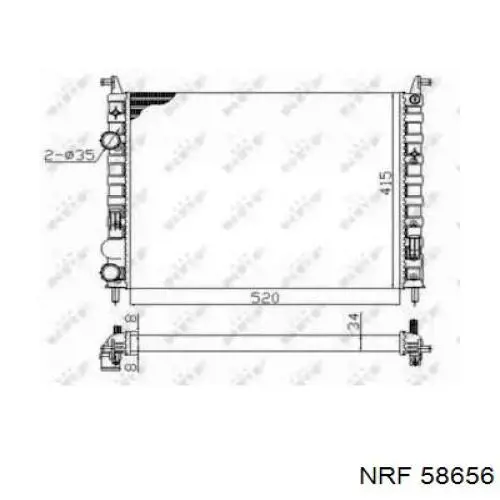 Compre 58656 NRF Radiador de esfriamento de motor