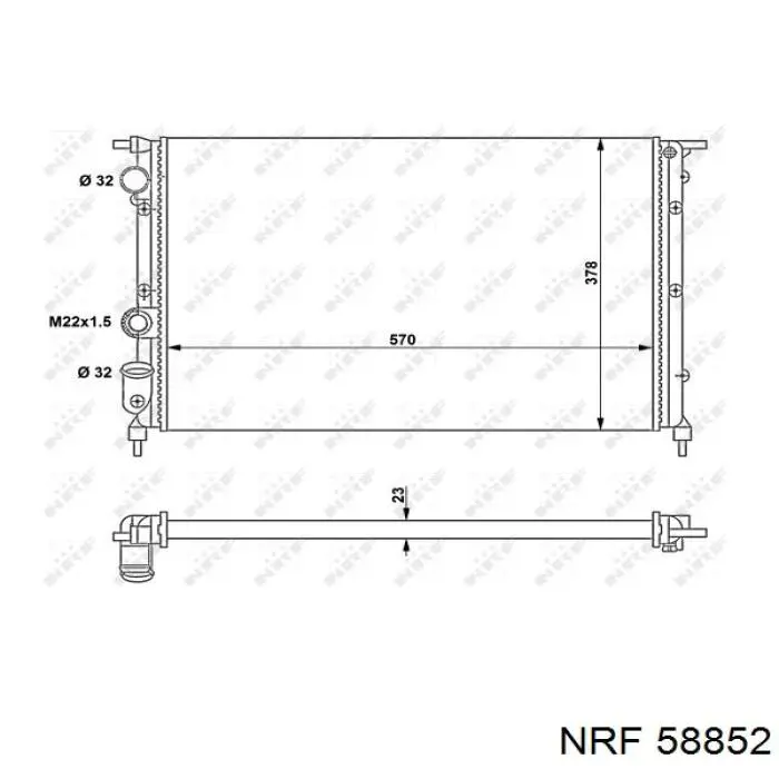 Radiador de esfriamento de motor NRF 58852 preço, a partir de 76,28 USD