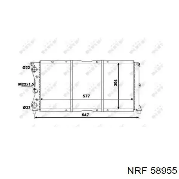Radiador de esfriamento de motor NRF 58955 preço, a partir de 88,23 USD