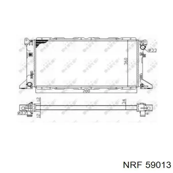 59013 NRF Radiador de esfriamento de motor