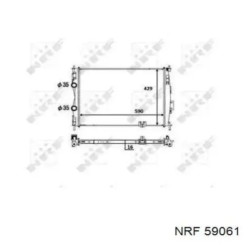 59061 NRF Radiador de esfriamento de motor