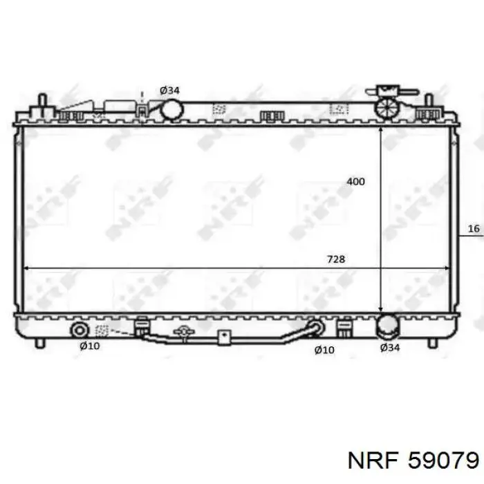 59079 NRF Radiador de esfriamento de motor
