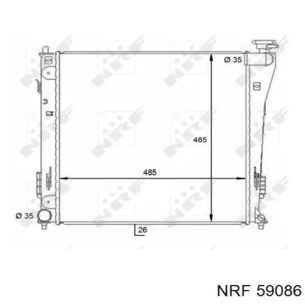 59086 NRF Radiador de esfriamento de motor