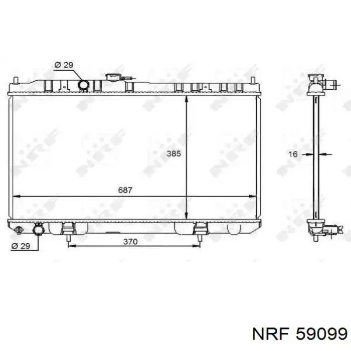 59099 NRF Radiador de esfriamento de motor