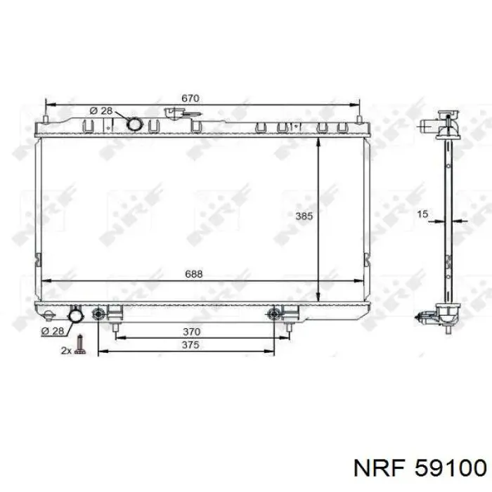 Radiador de esfriamento de motor NRF 59100 preço, a partir de 139,72 USD