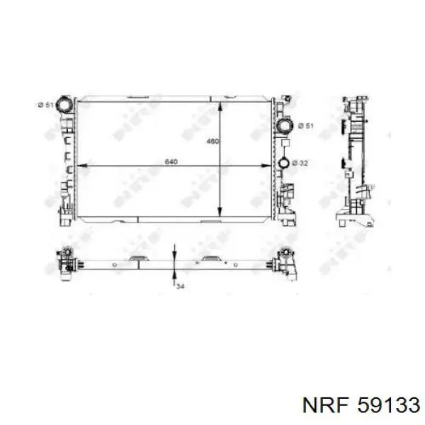 Compre A1975000003 Mercedes Radiador de esfriamento de motor