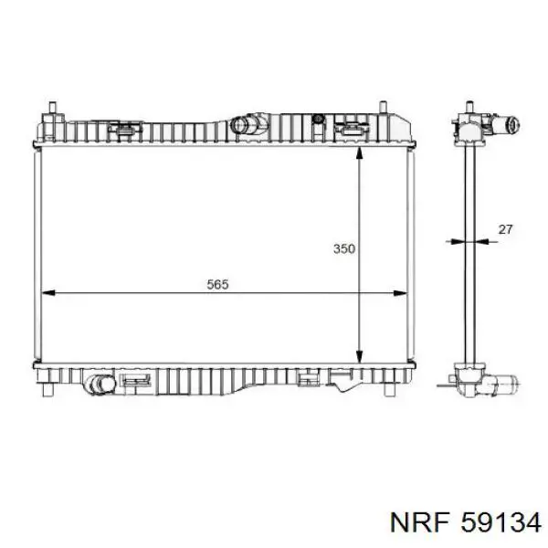 Radiador de esfriamento de motor NRF 59134 preço, a partir de 97,21 USD