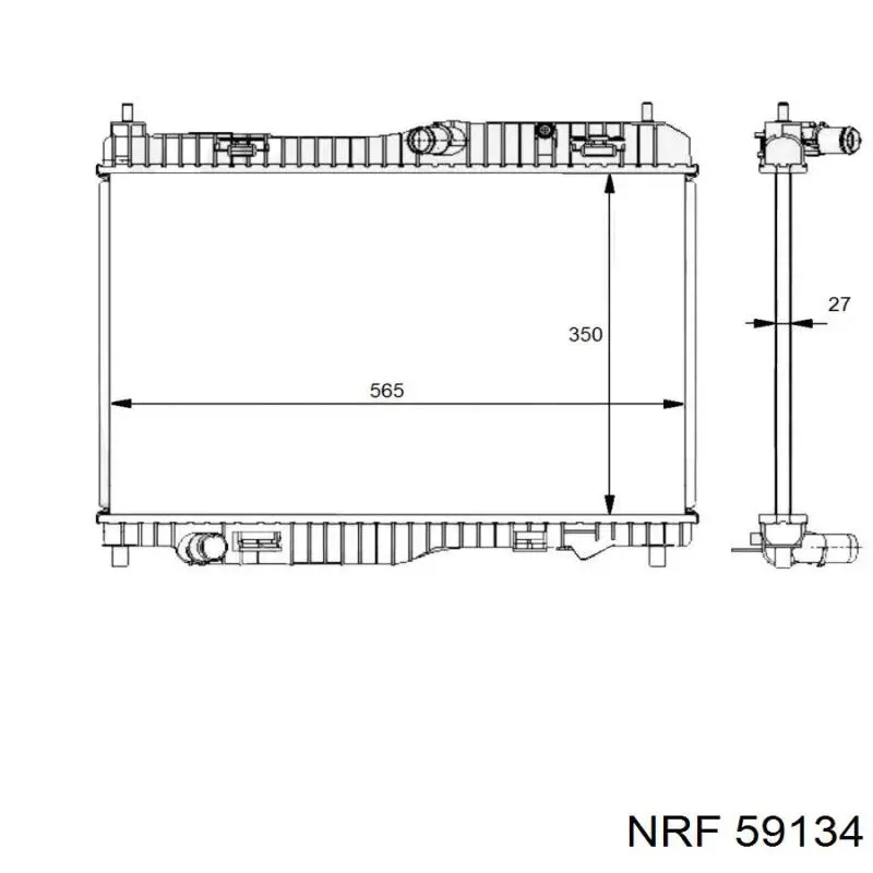 59134 NRF Radiador de esfriamento de motor