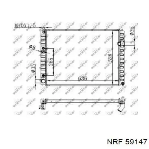 Radiador de esfriamento de motor NRF 59147 preço, a partir de 232,74 USD
