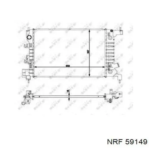 Compre 59149 NRF Radiador de esfriamento de motor