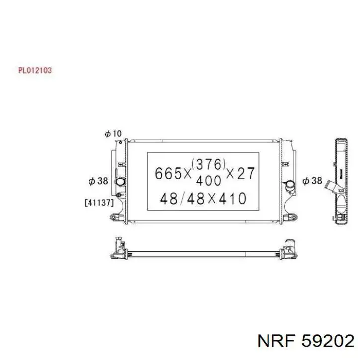 Compre 59202 NRF Radiador de esfriamento de motor