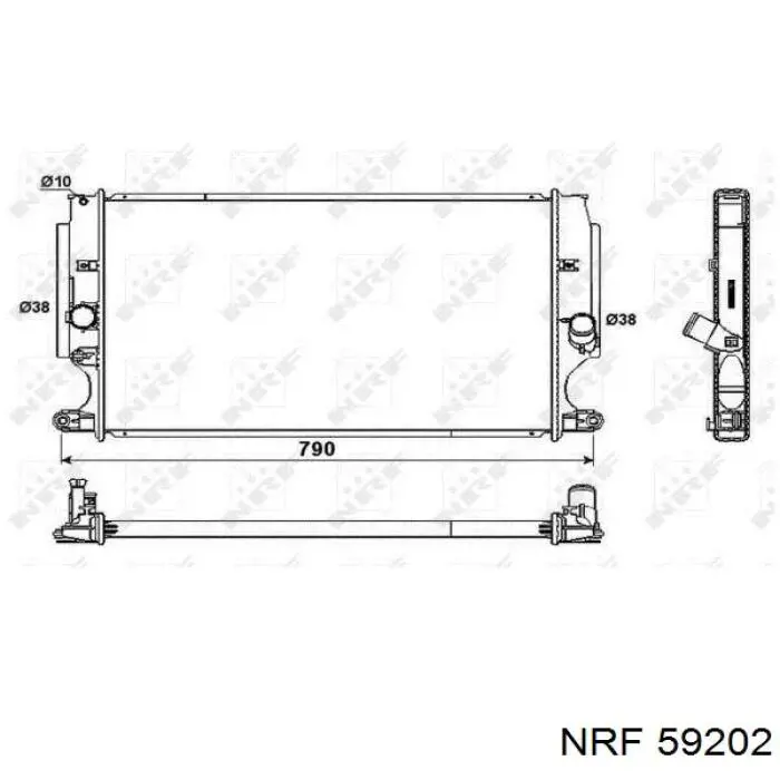 Radiador de esfriamento de motor 164000R070 Toyota