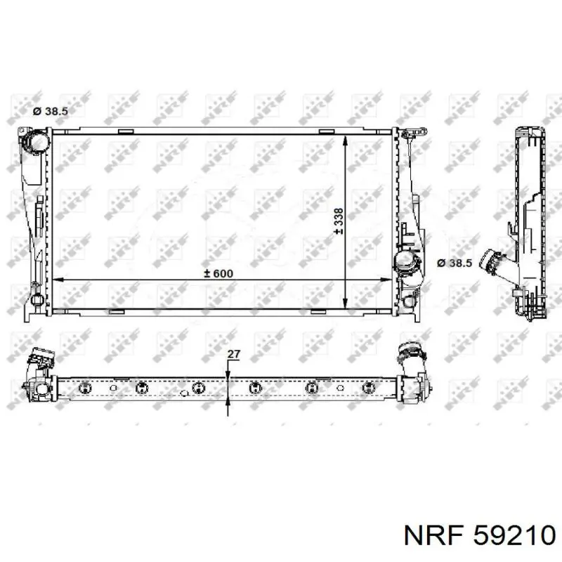 59210 NRF Radiador de esfriamento de motor