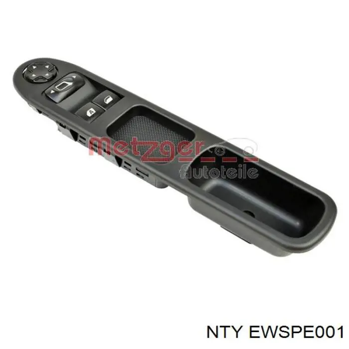 00006554QC Peugeot/Citroen Unidade de botões dianteira esquerda de controlo de elevador de vidro