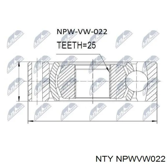 Junta homocinética interna dianteira NTY NPWVW022 preço, a partir de 41,01 USD