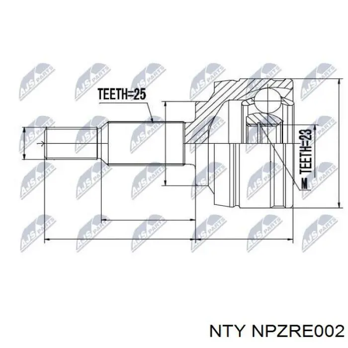 Junta homocinética externa dianteira NTY NPZRE002 preço, a partir de 44,68 USD