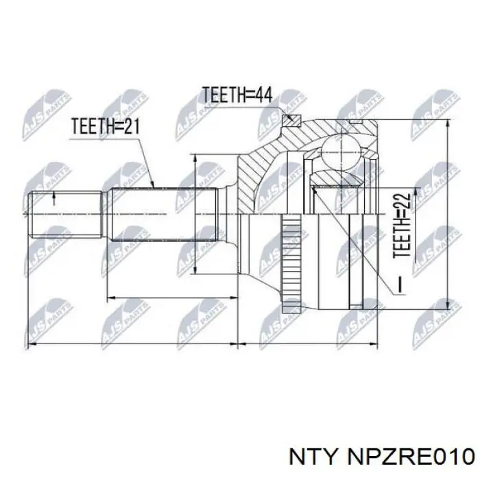 Junta homocinética externa dianteira NTY NPZRE010 preço, a partir de 36,76 USD