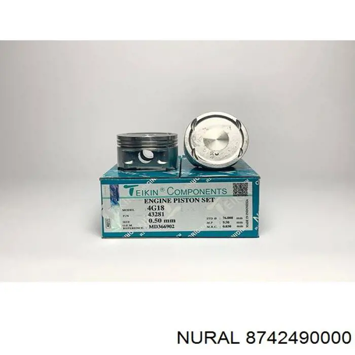 Pistão do kit para 1 cilindro, STD 021PI00125000 Mahle Original