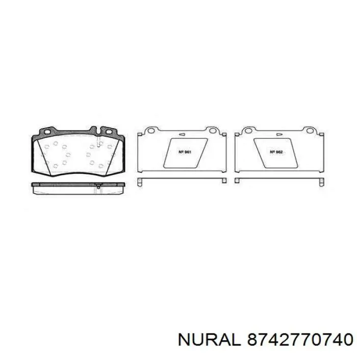 Pistão do kit para 1 cilindro, 2ª reparação ( + 0,50) 8742770740 Nural