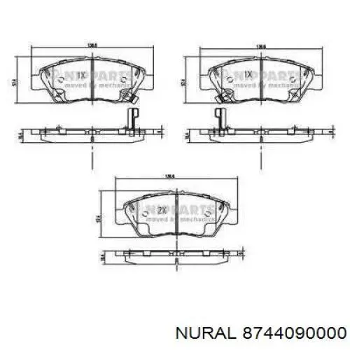 8744090000 Nural Pistão do kit para 1 cilindro, STD