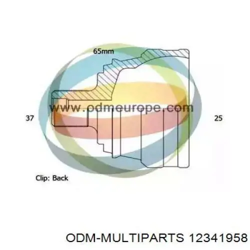 12341958 Odm-multiparts Junta homocinética externa dianteira