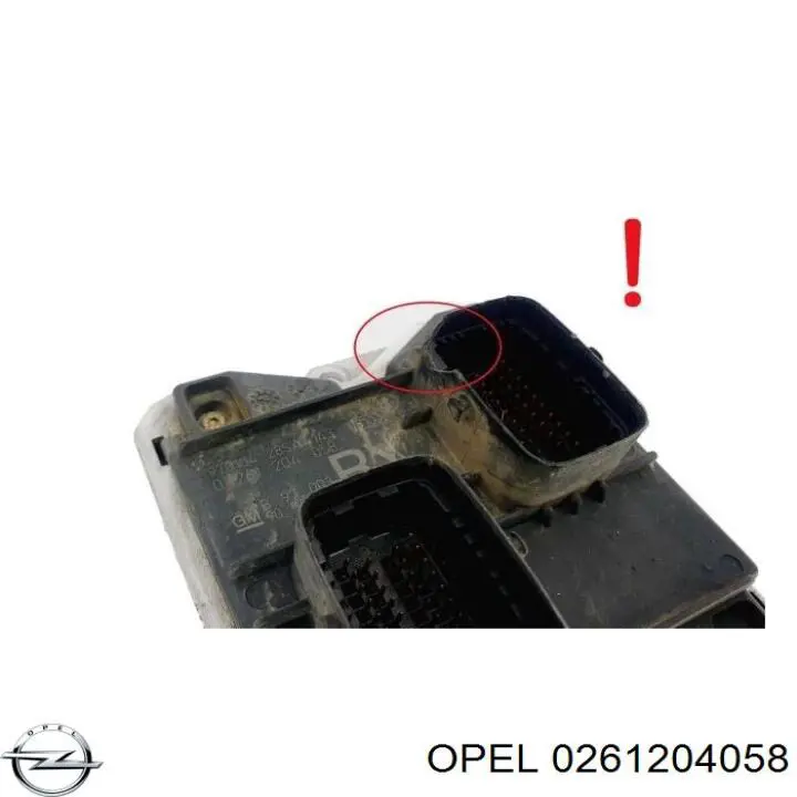 Módulo de direção (Centralina eletrônica) de motor 0261204058 Opel
