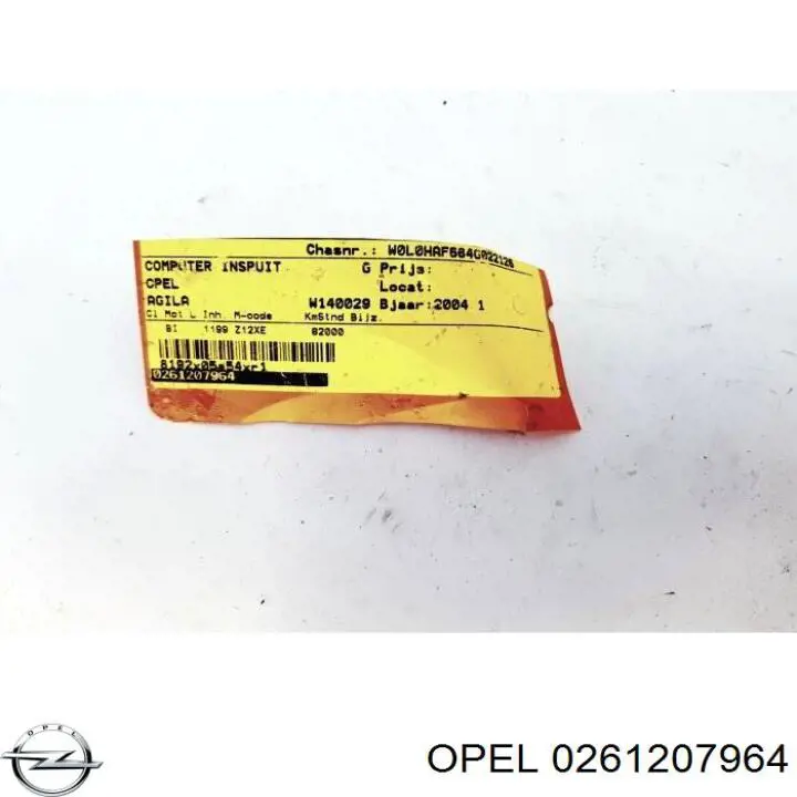 Módulo de direção (Centralina eletrônica) de motor Opel 0261207964