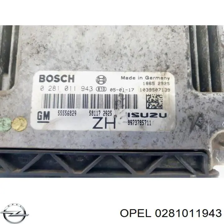 0281011943 Opel Módulo de direção (Centralina eletrônica) de motor