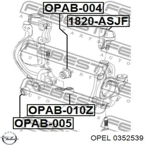 Compre 13239684 Opel Bloco silencioso do pino de apoio dianteiro (de came)