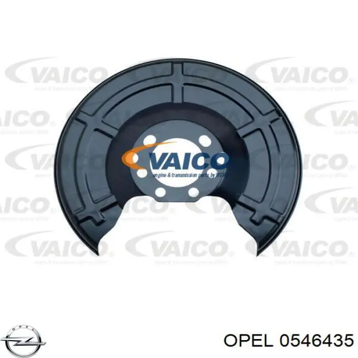 Compre 0546435 Opel Proteção do freio de disco traseiro
