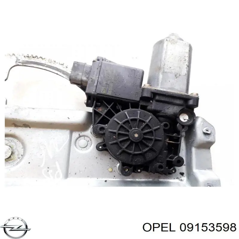 09153598 Opel Motor de acionamento de vidro da porta dianteira direita