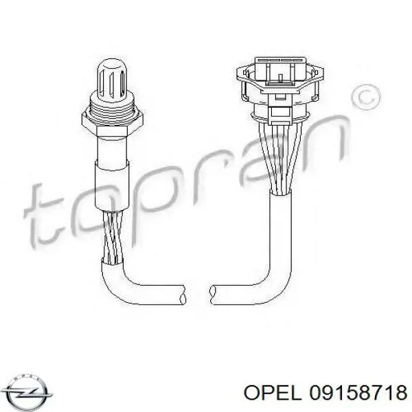 Compre 09158718 Opel Sonda lambda, sensor de oxigênio depois de catalisador