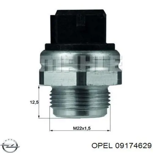 Sensor de temperatura do fluido de esfriamento (de ativação de ventilador do radiador) Opel 09174629 preço, a partir de 49,40 USD