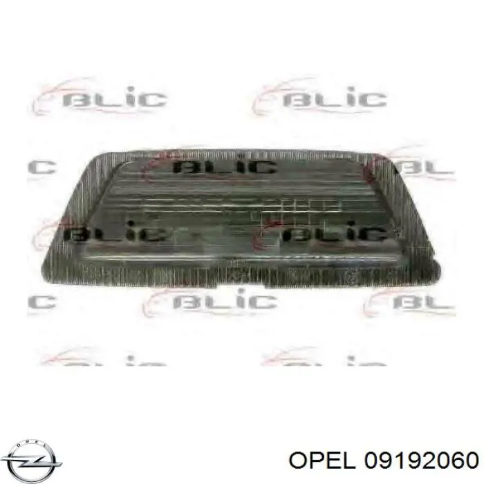 09192060 Opel Lanterna da luz de fundo de matrícula traseira
