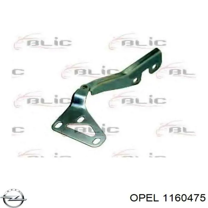 1160475 Opel Gozno da capota esquerdo