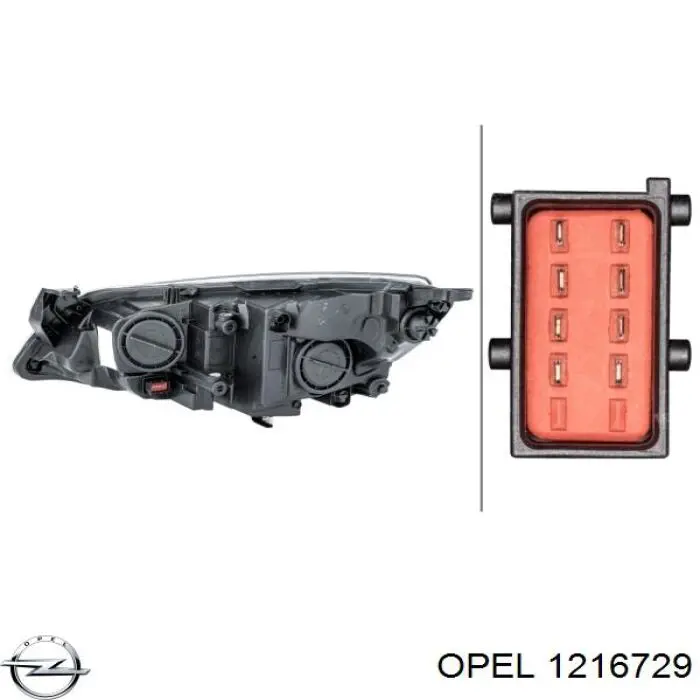 1216729 Opel Luz direita