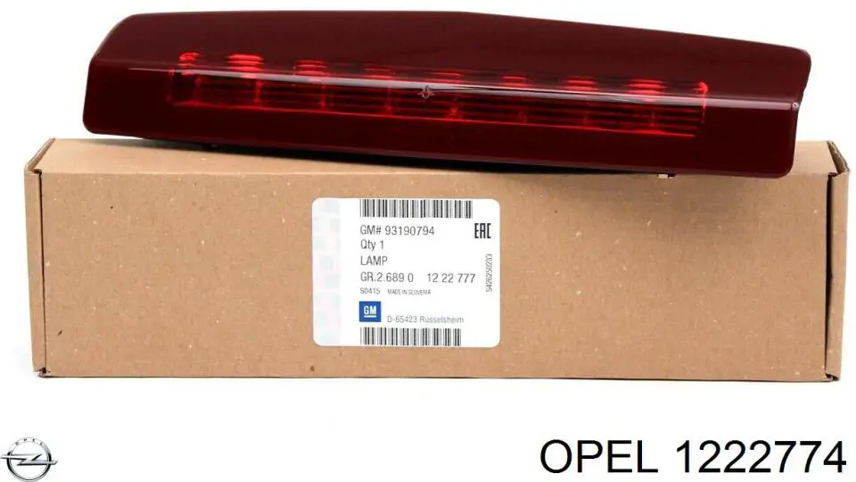 1222774 Opel Sinal de parada traseiro adicional