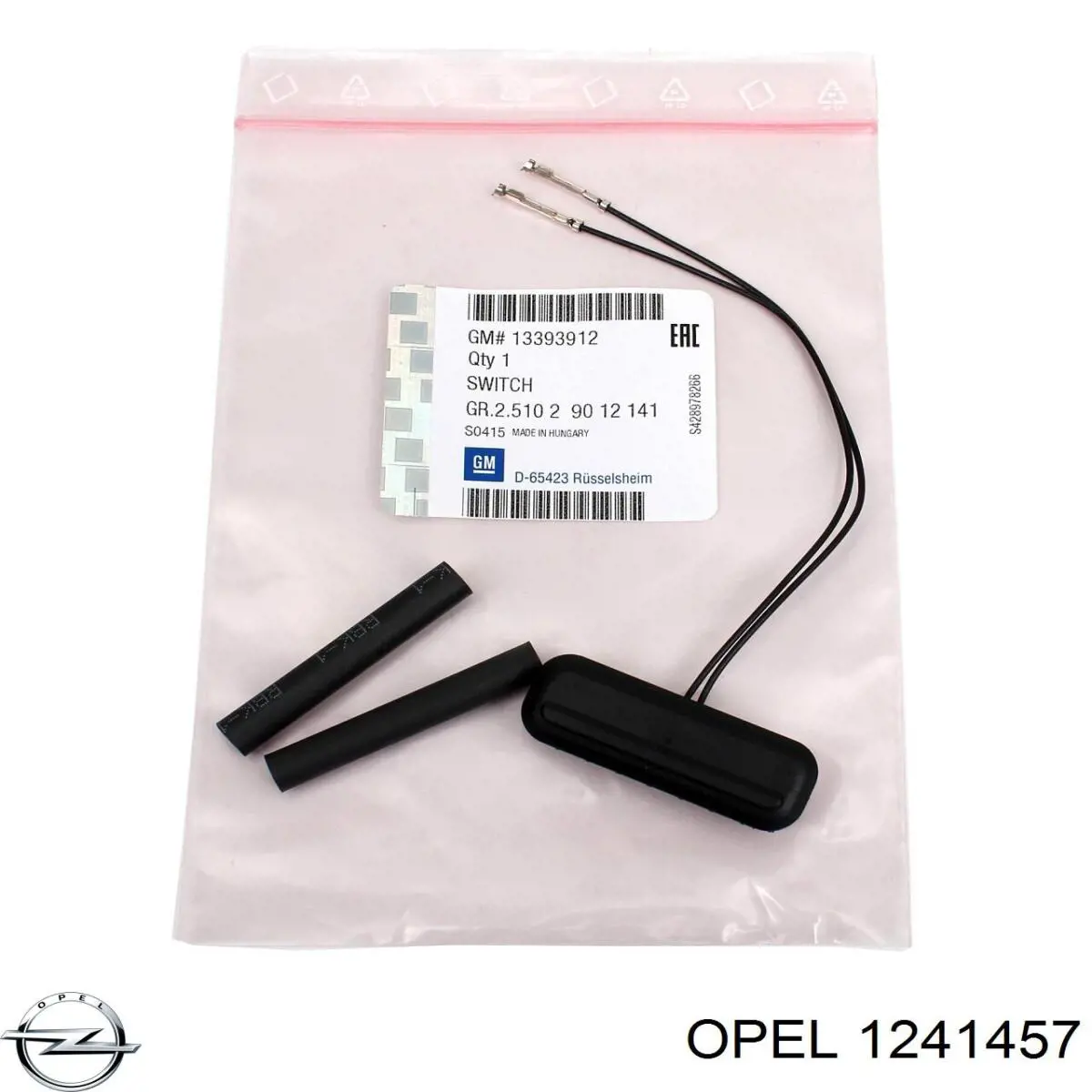 Compre 1241457 Opel Botão de acionamento do fecho de tampa de porta-malas (de 3ª/5ª porta (de tampa de alcapão)