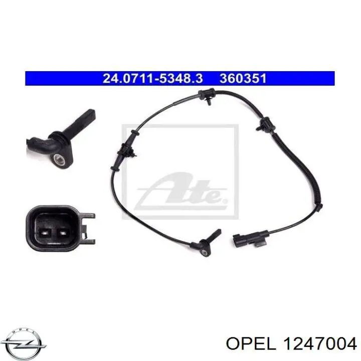 Compre 1247004 Opel Sensor dianteiro de ABS