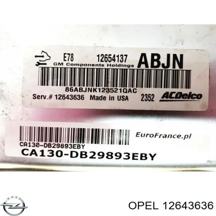 Módulo de direção (Centralina eletrônica) de motor Opel Corsa D S07