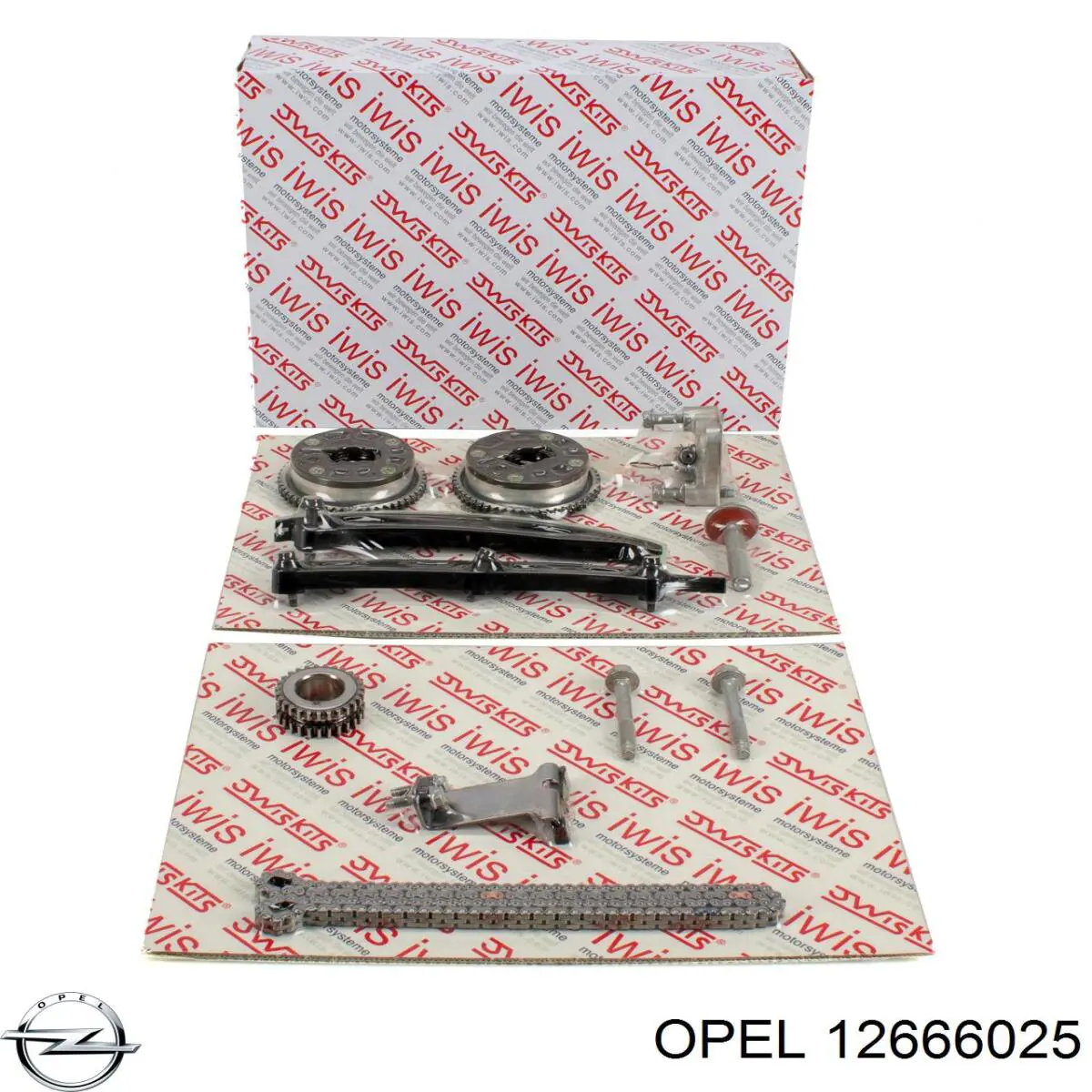12666025 Opel Engrenagem de cadeia da roda dentada de acionamento de cambota de motor