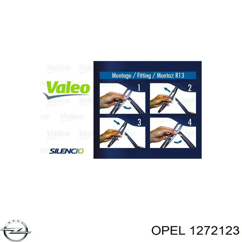 Limpa-pára-brisas de vidro traseiro Opel 1272123