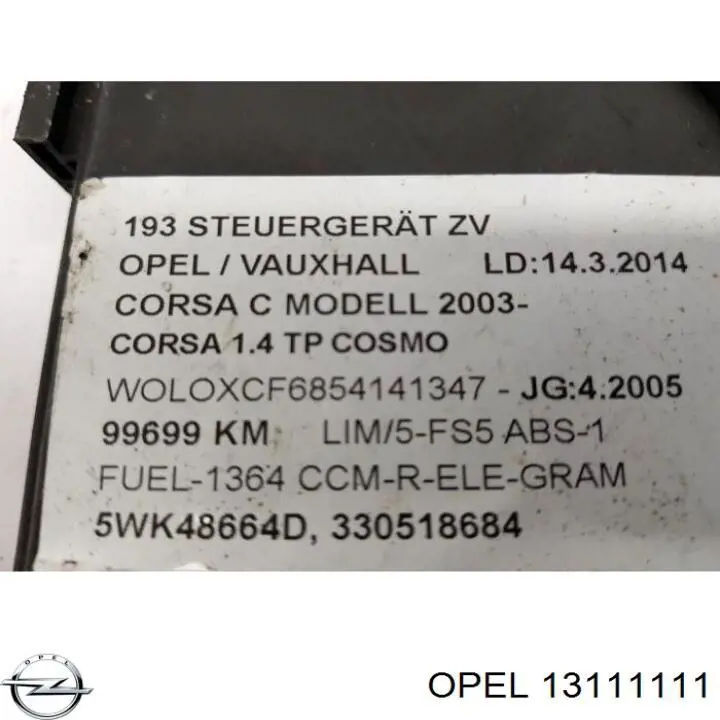 Unidade de conforto Opel 13111111 preço, a partir de 82,34 USD