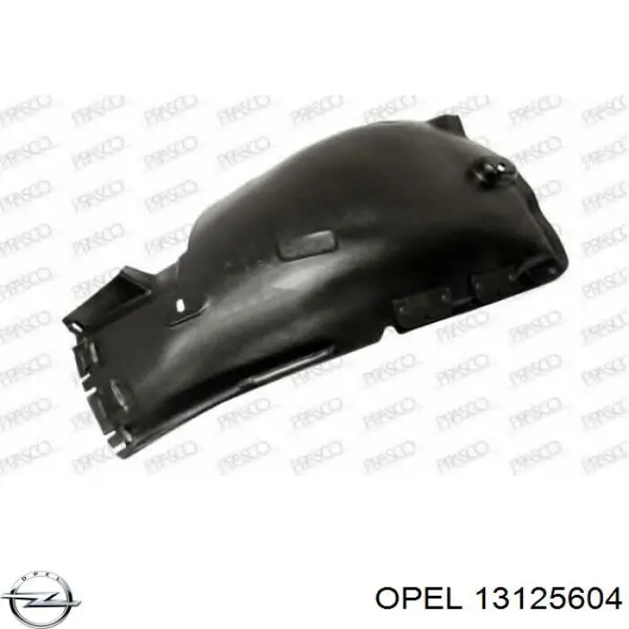 Compre 13125604 Opel Guarda-barras esquerdo traseiro do pára-lama dianteiro