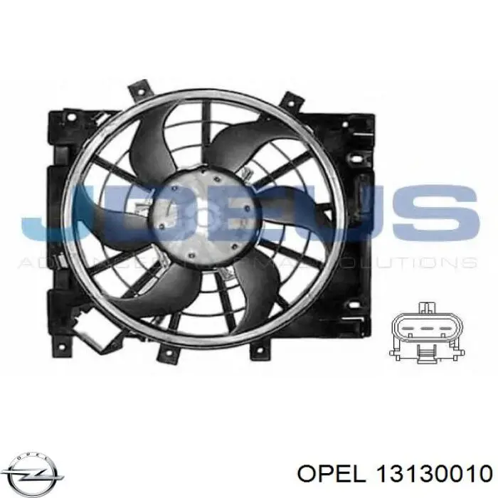 13130010 Opel Difusor do radiador de esfriamento
